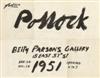 JACKSON POLLOCK Parsons Gallery Poster.